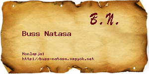 Buss Natasa névjegykártya